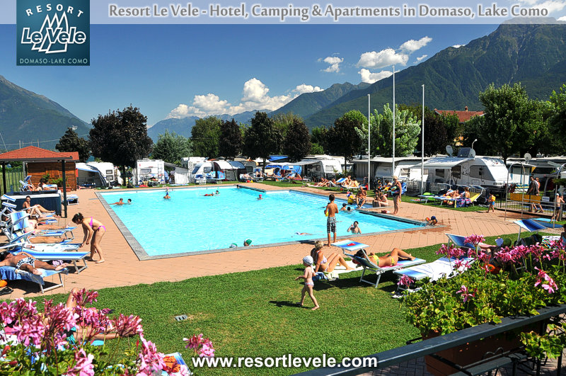 campeggio con piscina levele Domaso lago di Como